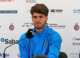ALCARAZ NO ESTARÁ EN ROMA Y ROLAND GARROS POR LESIÓN
